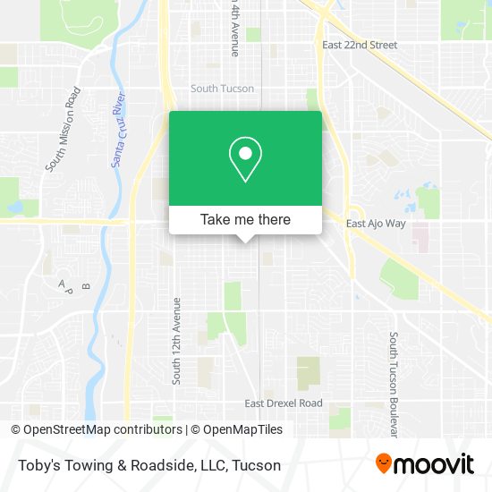 Mapa de Toby's Towing & Roadside, LLC