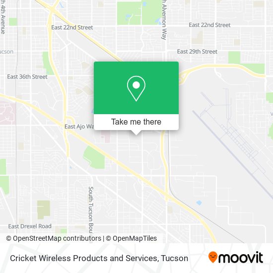 Cricket Wireless Products and Services map