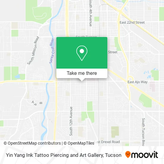 Yin Yang Ink Tattoo Piercing and Art Gallery map