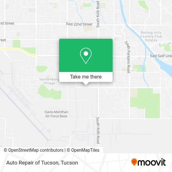 Auto Repair of Tucson map