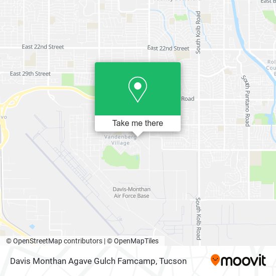 Mapa de Davis Monthan Agave Gulch Famcamp