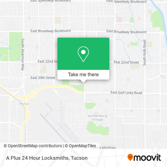 A Plus 24 Hour Locksmiths map