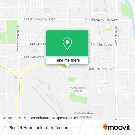 1 Plus 24 Hour Locksmith map