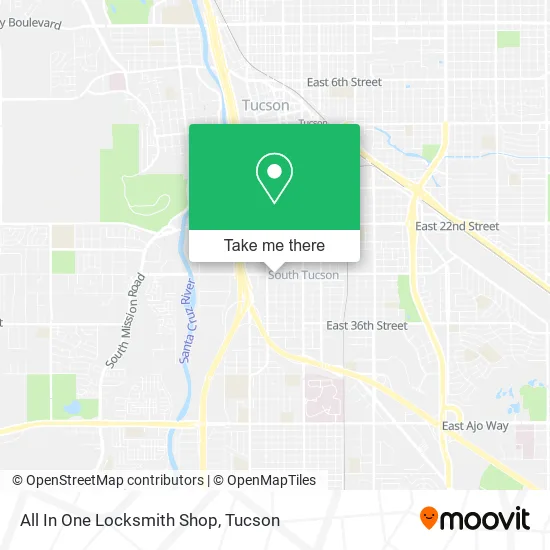 Mapa de All In One Locksmith Shop