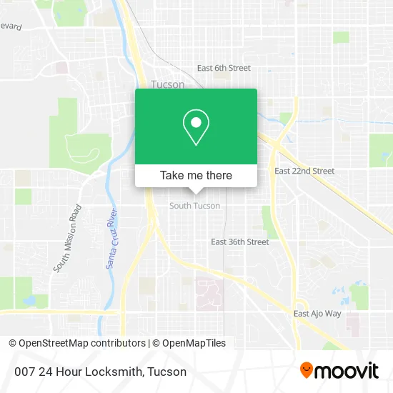 007 24 Hour Locksmith map