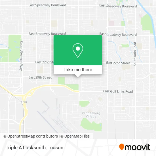 Triple A Locksmith map