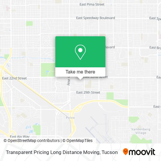 Transparent Pricing Long Distance Moving map