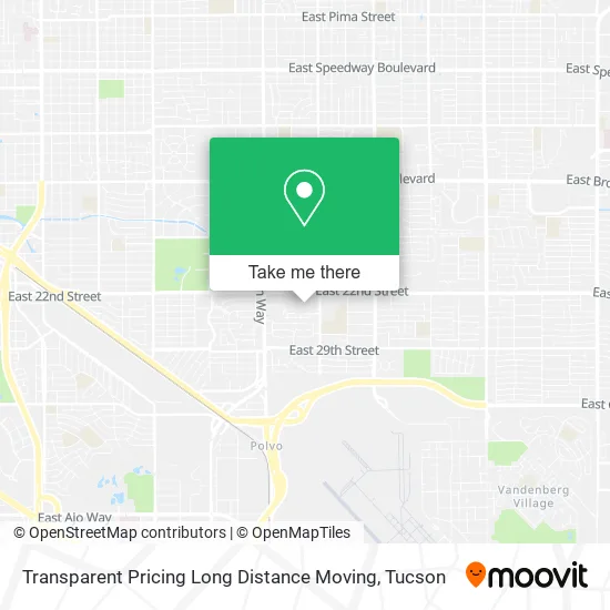 Transparent Pricing Long Distance Moving map