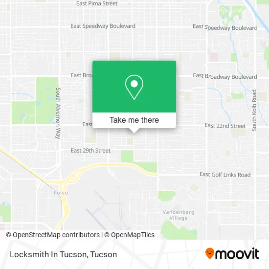 Locksmith In Tucson map