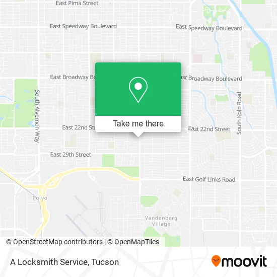A Locksmith Service map