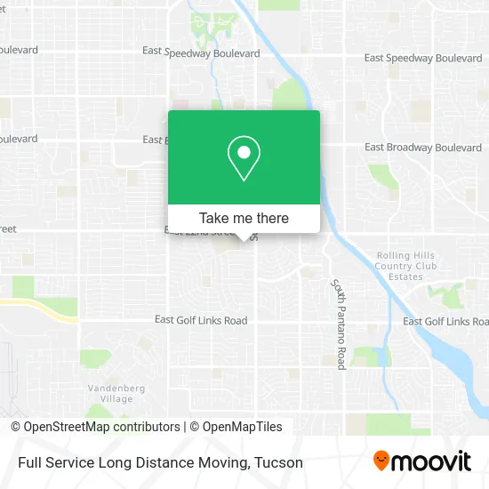 Full Service Long Distance Moving map
