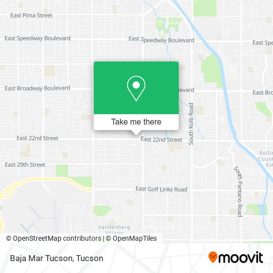 Baja Mar Tucson map