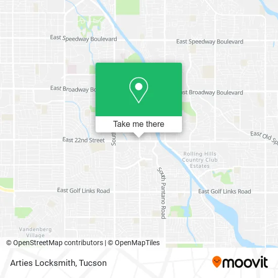 Arties Locksmith map