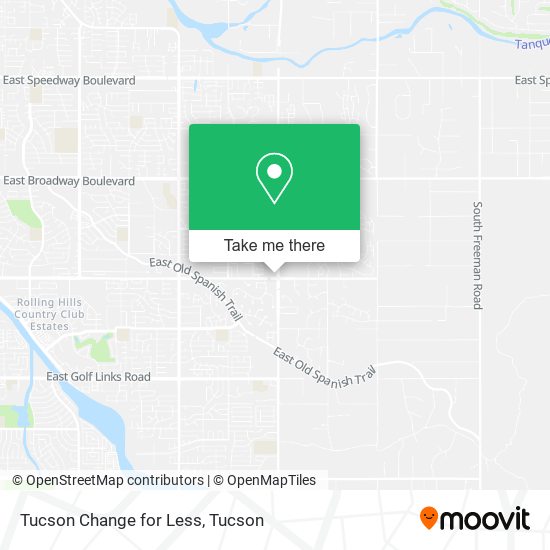 Tucson Change for Less map