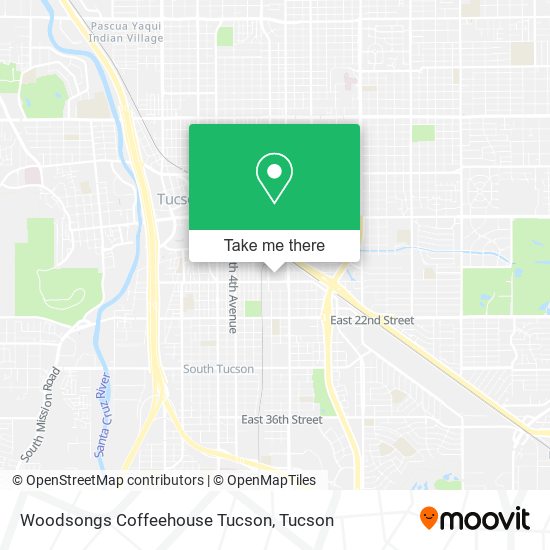 Woodsongs Coffeehouse Tucson map