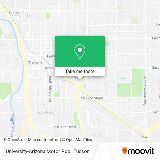 University-Arizona Motor Pool map