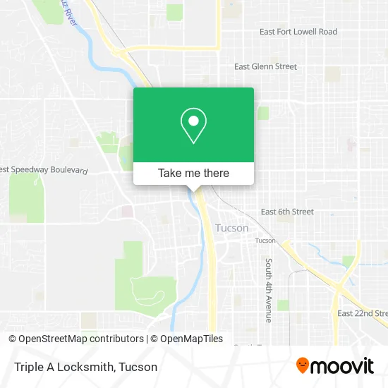 Triple A Locksmith map