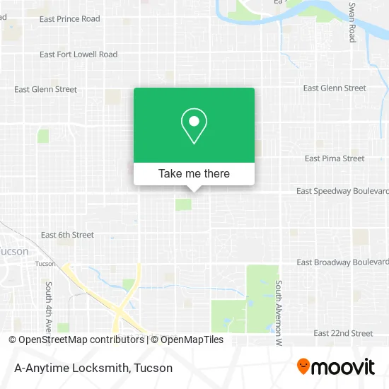 A-Anytime Locksmith map