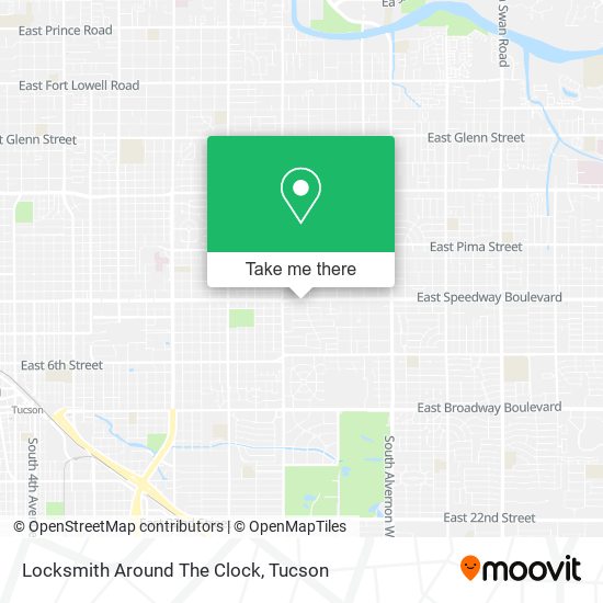 Locksmith Around The Clock map