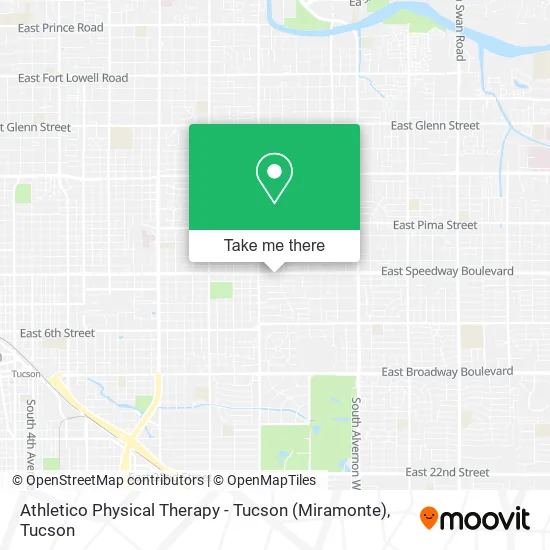 Athletico Physical Therapy - Tucson (Miramonte) map