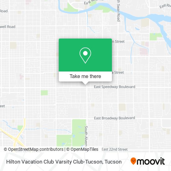 Hilton Vacation Club Varsity Club-Tucson map