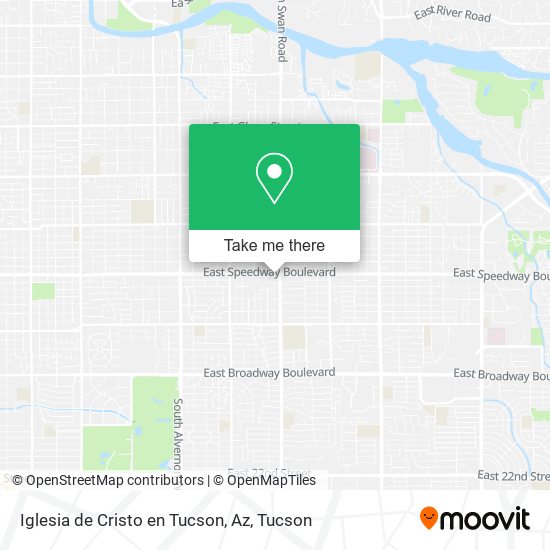 Mapa de Iglesia de Cristo en Tucson, Az