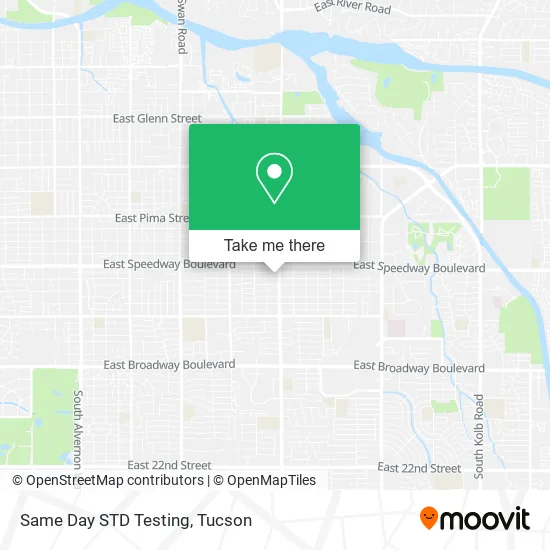 Same Day STD Testing map