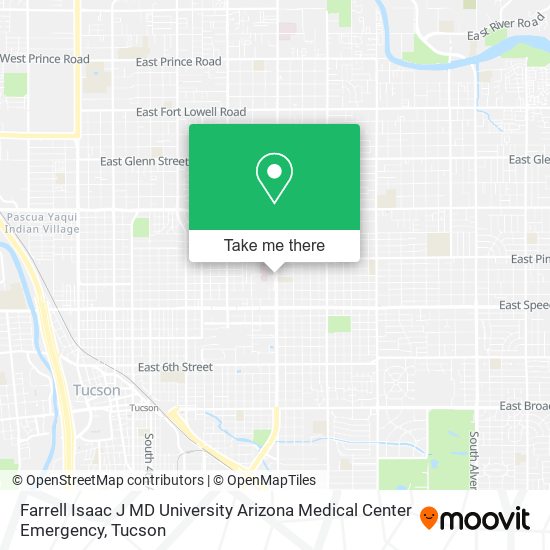Farrell Isaac J MD University Arizona Medical Center Emergency map