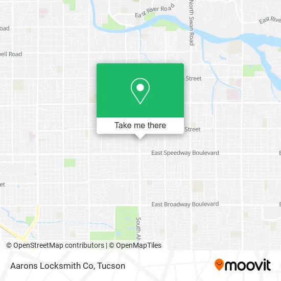 Aarons Locksmith Co map
