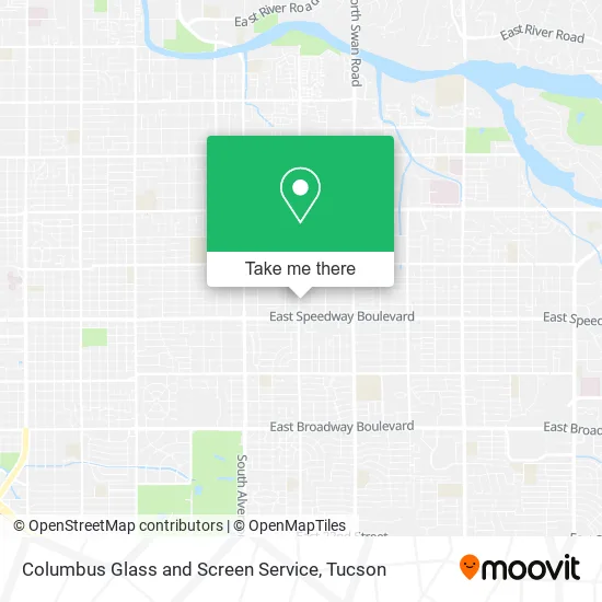 Columbus Glass and Screen Service map