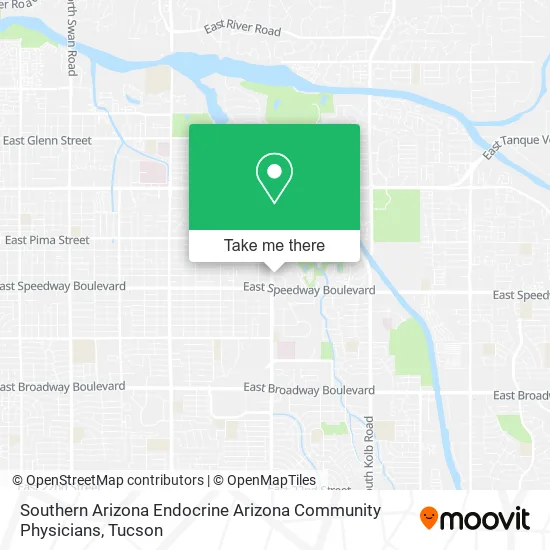 Mapa de Southern Arizona Endocrine Arizona Community Physicians