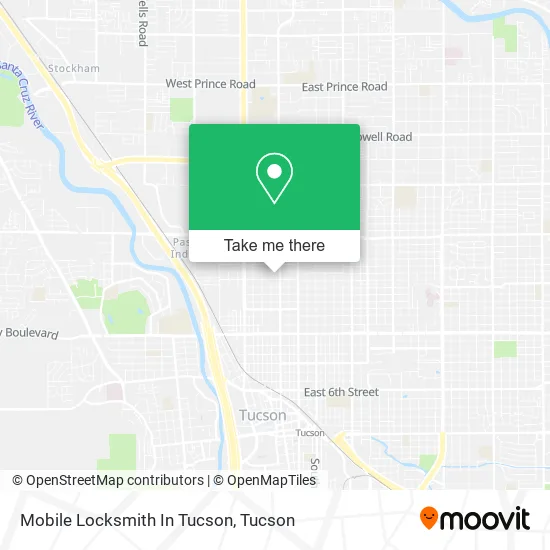 Mobile Locksmith In Tucson map