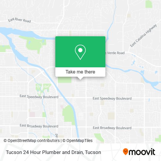 Tucson 24 Hour Plumber and Drain map