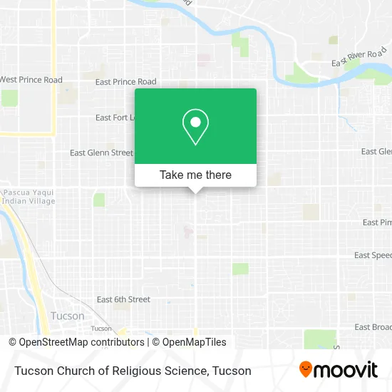 Tucson Church of Religious Science map