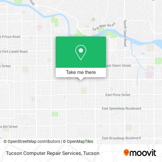 Tucson Computer Repair Services map