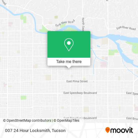 007 24 Hour Locksmith map