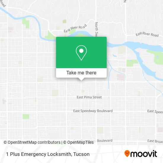 1 Plus Emergency Locksmith map