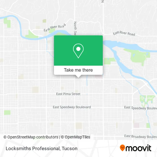 Locksmiths Professional map