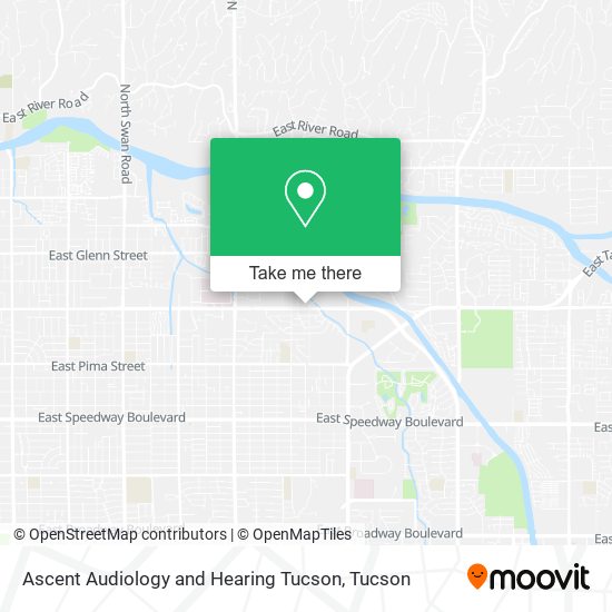 Ascent Audiology and Hearing Tucson map