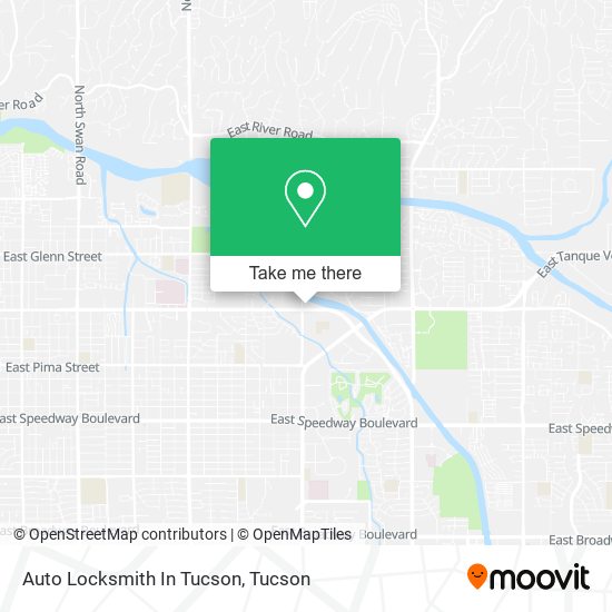 Auto Locksmith In Tucson map