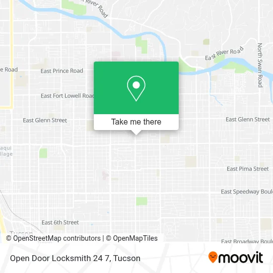 Open Door Locksmith 24 7 map