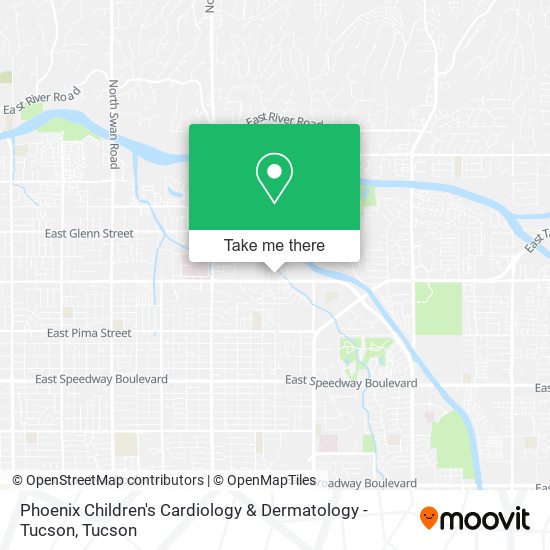 Mapa de Phoenix Children's Cardiology & Dermatology - Tucson