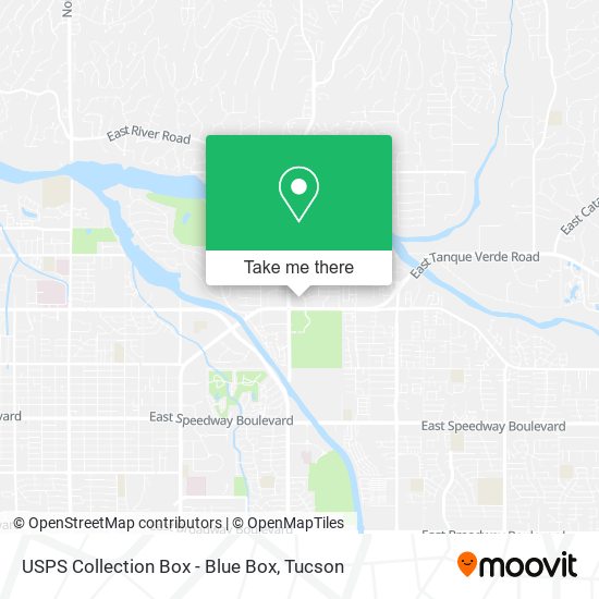 Mapa de USPS Collection Box - Blue Box