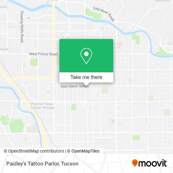 Mapa de Paizley's Tattoo Parlor