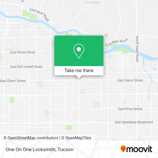 One On One Locksmith map