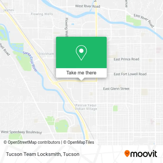 Tucson Team Locksmith map