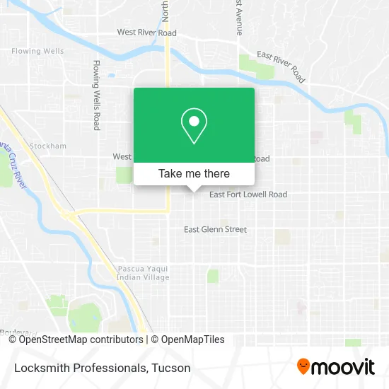 Locksmith Professionals map