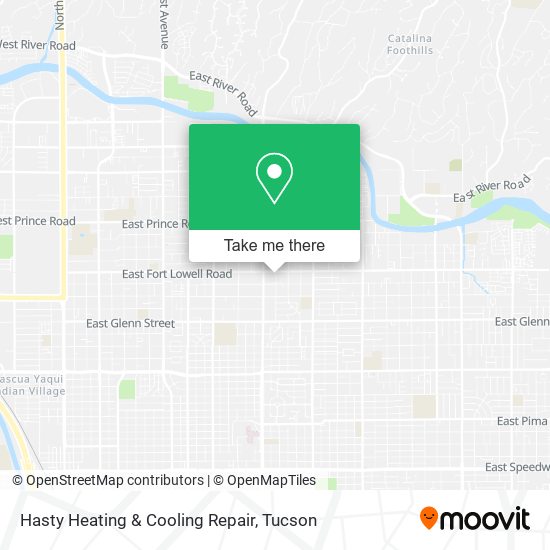 Hasty Heating & Cooling Repair map