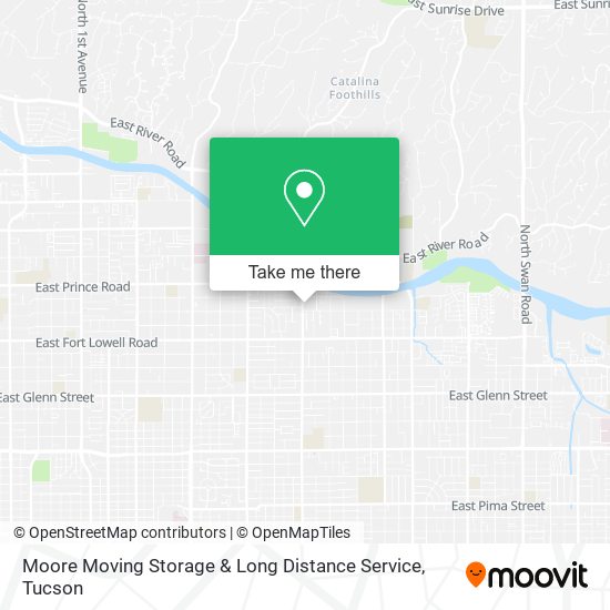 Moore Moving Storage & Long Distance Service map