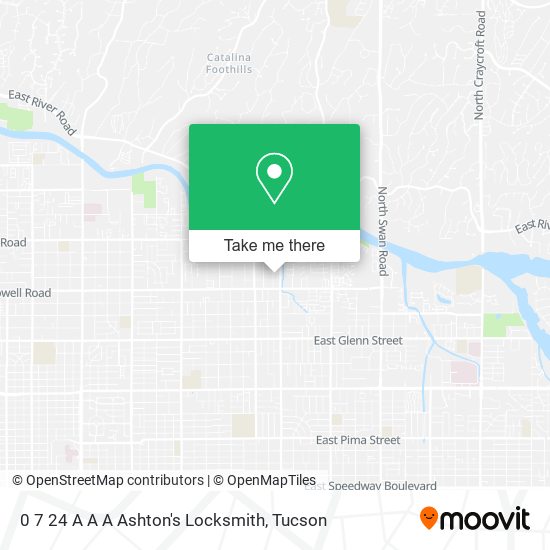 0 7 24 A A A Ashton's Locksmith map